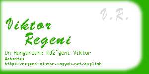 viktor regeni business card